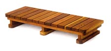Single Tier Redwood Spa Step