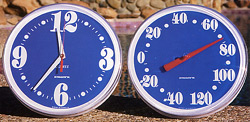 Clock & Thermometer - Bold Design