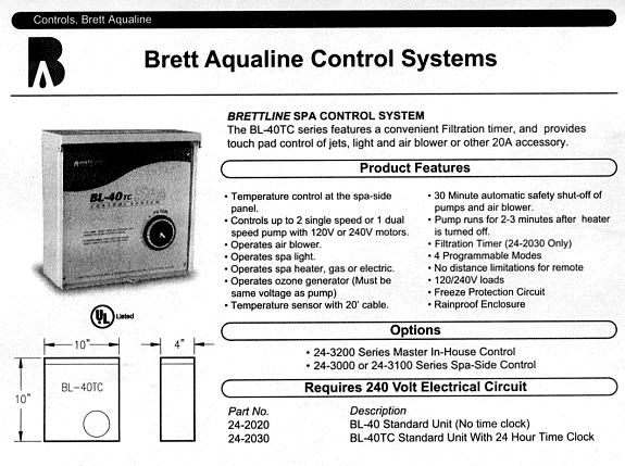 Brett Aqualine Control Systems