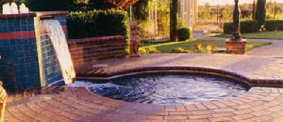 Cool Waterfall into Spa
