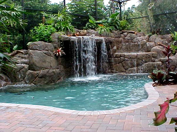 Download this Tropical Waterfall Pool Classy Indoor Serene Western Nice picture