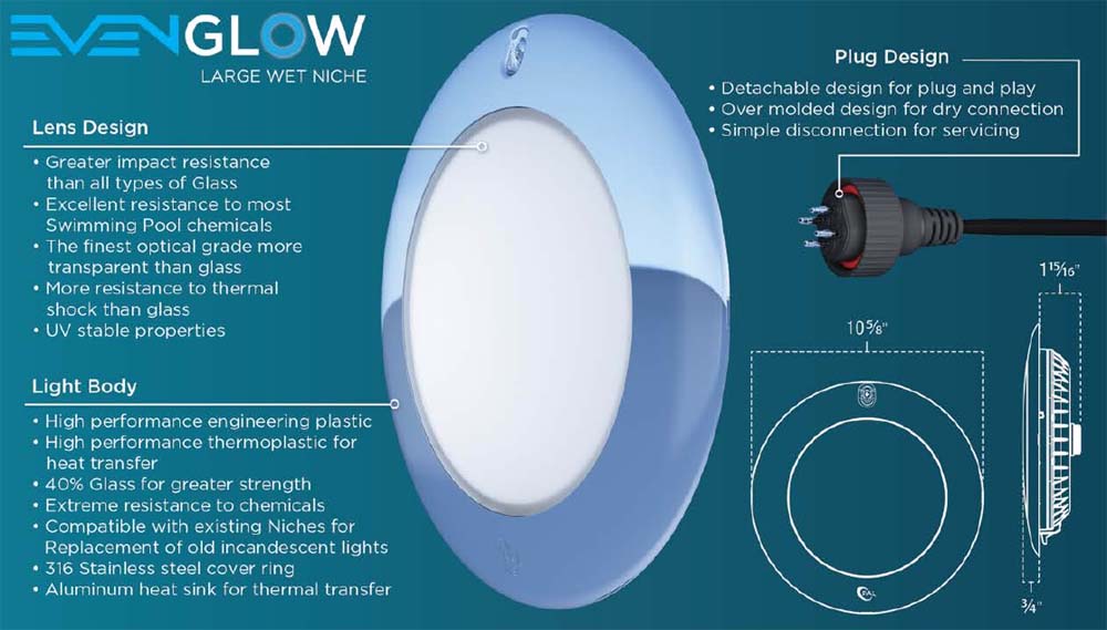 PAL Products, Wet Niche, EvenGlow Pool Light Kit, RGB, 80ft, with