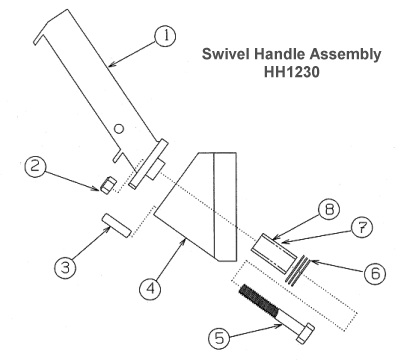 Aqua Vac HAMMER HEAD - SWIVEL HANDLE - HH1230