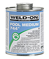 IPS-60-728 - Weld-On 744 - Medium Bodied PVC Cement - Clear - 1 Pint - IPS-60-728