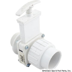 26-400-1150 - 1-1/2 Inch Mpt x S(UN) Single Union Valve, PVC-White - 6124 - 26-400-1150