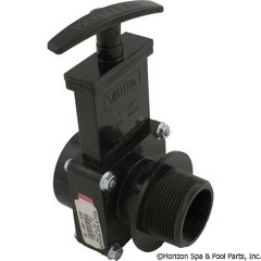 26-400-1240 - (7105) 1-1/2 Inch Valve, Mipt x Slip, ABS-Black - 7105 - 26-400-1240