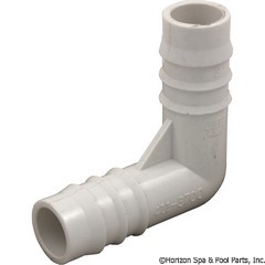 55-270-1528 - Barb 90o Ell, 3/4 Inch barb x 3/4 Inch barb - 411-3700 - UPC - 806105083289 - 55-270-1528