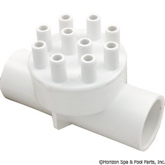 55-270-2207 - Manifold, 1 Inch S X 1 Inch S (10) 3/8 Inch Barbs - 672-5080 - UPC - 806105120786 - 55-270-2207