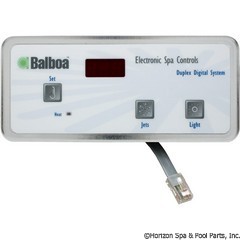 51225 - Spa Side Cntrl,Electr,BALBOA,VL404,Dig Duplex,3BTN,LED,7'Cbl - 51225