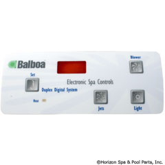 58-138-1254 - Overlay,Duplex Dig Panel LED(1 Pump,Blower,Light)(51223) - 10307 - 58-138-1254