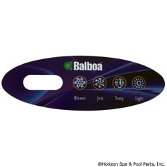 58-138-1255 - Overlay,Mini Oval LCD(1 Pump,Blower,Light,Temp)(52144) - 11095 - 58-138-1255