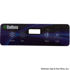 58-138-1264 - Overlay,Lite Duplex Panel, LCD (1 Pump,Blower,Light)(54094) - 10669 - 58-138-1264