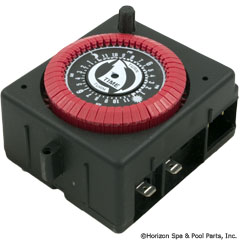 59-155-1306 - 24 Hr. Panel Mount Timer, 240VAC, PF Series w/Override - PB914N66 - 59-155-1306