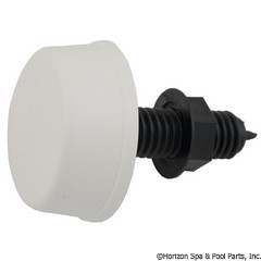 59-345-1400 - Mushroom Button, Thd, White - 6433-CZZZ - 59-345-1400
