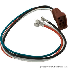 60-355-1404 - Receptacle, Pump 2/2-spd Brown, Molded Mini (Term Straight) - 09-0023C - 60-355-1404