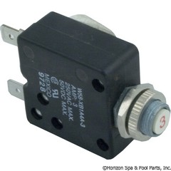 60-555-1010 - Circuit Breaker, Panel Mount, 3A, 120v - W58-XB1A4A-3 - 60-555-1010