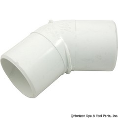 89-270-1231 - 45 Ell 2 Inch spg x 2 Inch spg PVC - 411-2200 - UPC - 806105083203 - 89-270-1231