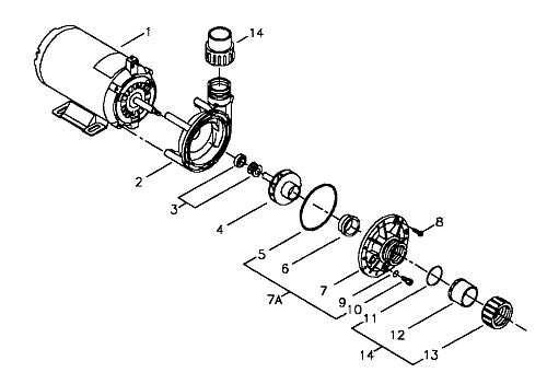 AF91040730 - Assembly, Wet End Complete 2.0 HP Aquaflo - AF91040730