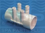 672-4170 - Manifold PVC,Water,WATERW,2 Inch S x 2 Inch S x (4) 3/4 Inch SB Port - 672-4170