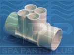672-4200 - Manifold PVC,Water,WATERW,2 Inch S x 2 Inch Spg x (4) 3/4 Inch S Ports - 672-4200