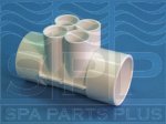 672-4210 - Manifold PVC,Water,WATERW,2 Inch S x 2 Inch S x (4) 3/4 Inch S Ports - 672-4210