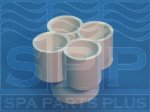 672-4620 - Manifold PVC,Water,WATERW,1.5 Inch S x (4) 1 Inch S Ports - 672-4620