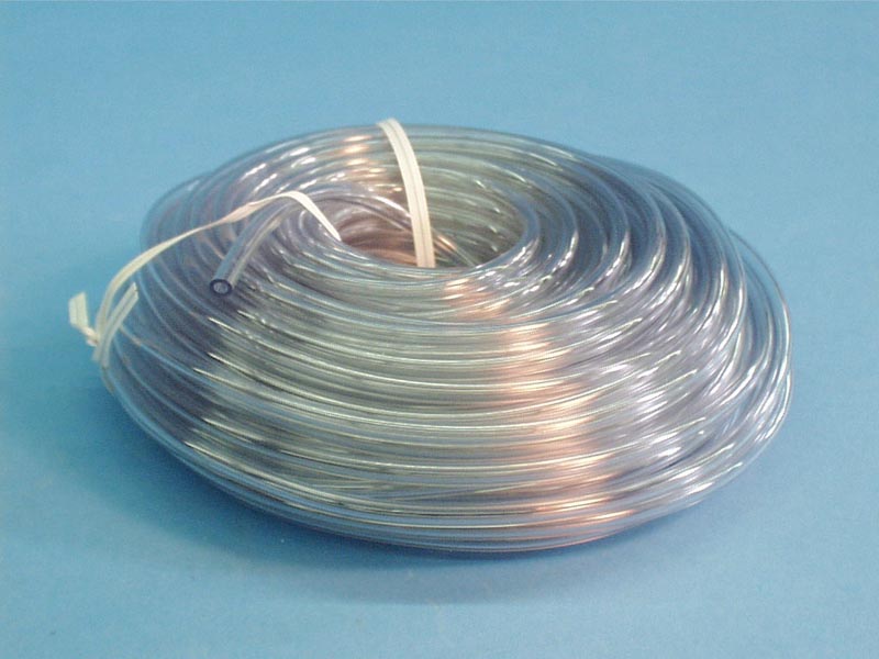 100TUBING - Tubing,Clear Vinyl,1/8 Inch ID x 1/4 Inch OD,Air Button 100' Roll - 100TUBING