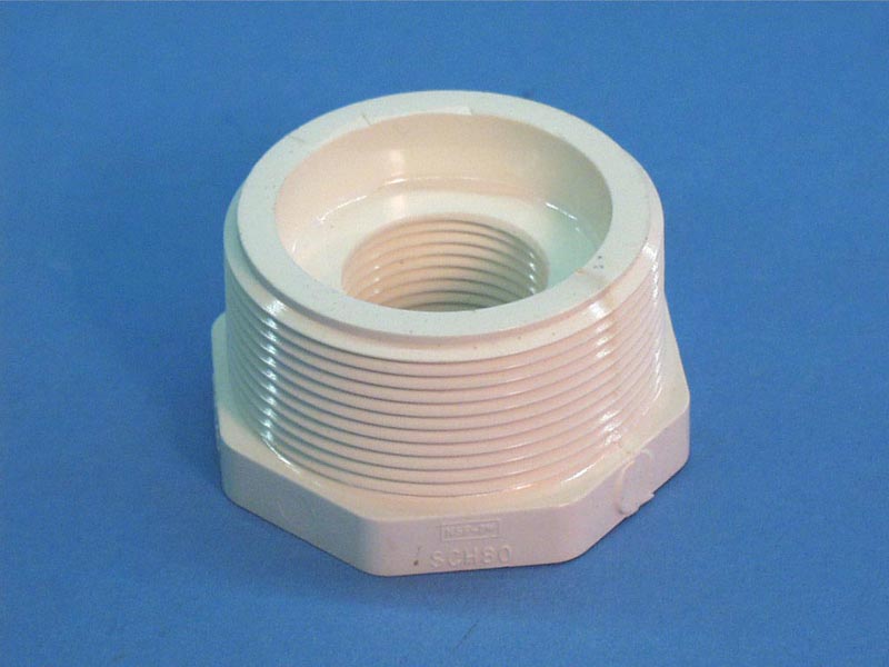 12BUSH - Heater Adapter Bushing, PVC, 2 Inch MPT x 1 Inch FPT - 12BUSH
