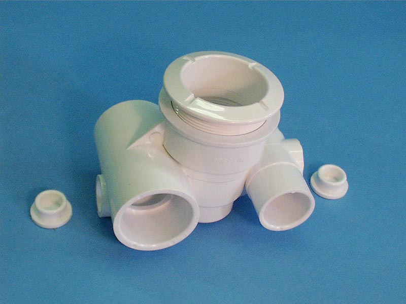 210-5860 - Jet Body Assy,WATERW,Poly,1 Inch S Air x1-1/2 Inch S Water,w/2 Plugs - 210-5860