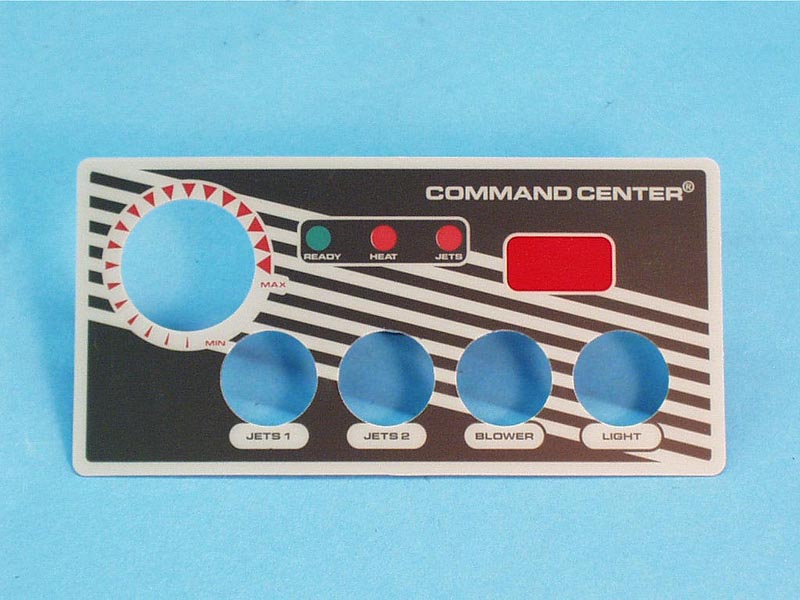 30191BM - Spa Side Overlay,TECMARK,Command Center,4BTN,w/Temp Display - 30191BM