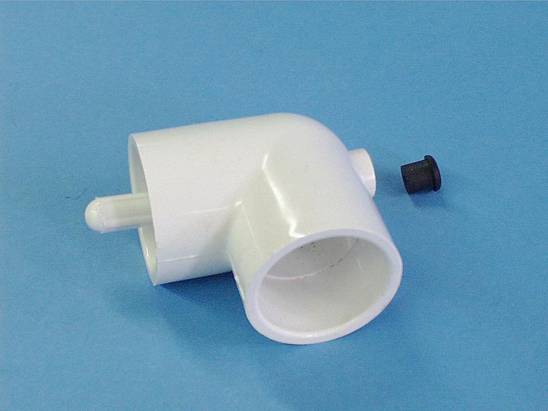 400-5580 - Thermowell,PVC,90 Deg Ell,WATERW,1.5 Inch Sx1.5 Inch S,w/ Bushing - 400-5580