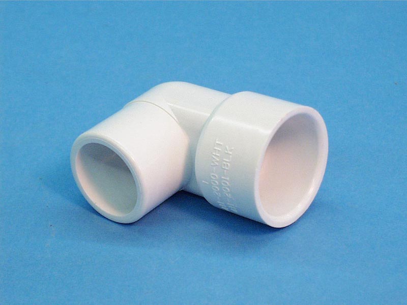 411-2000 - Fittings PVC,90 Degree Street Ell,WATERW,1 Inch S x 1 Inch Spg - 411-2000