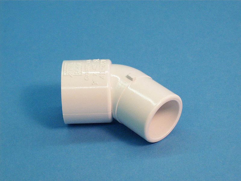 411-2020 - Fittings PVC,45 Degree Street Ell,WATERW,1 Inch S x 1 Inch Spg - 411-2020