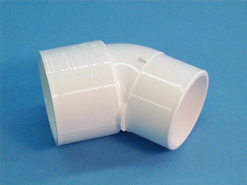 411-5030 - Fittings PVC,45 Degree Street Ell,WATERW,2 Inch S x 2 Inch Spg - 411-5030