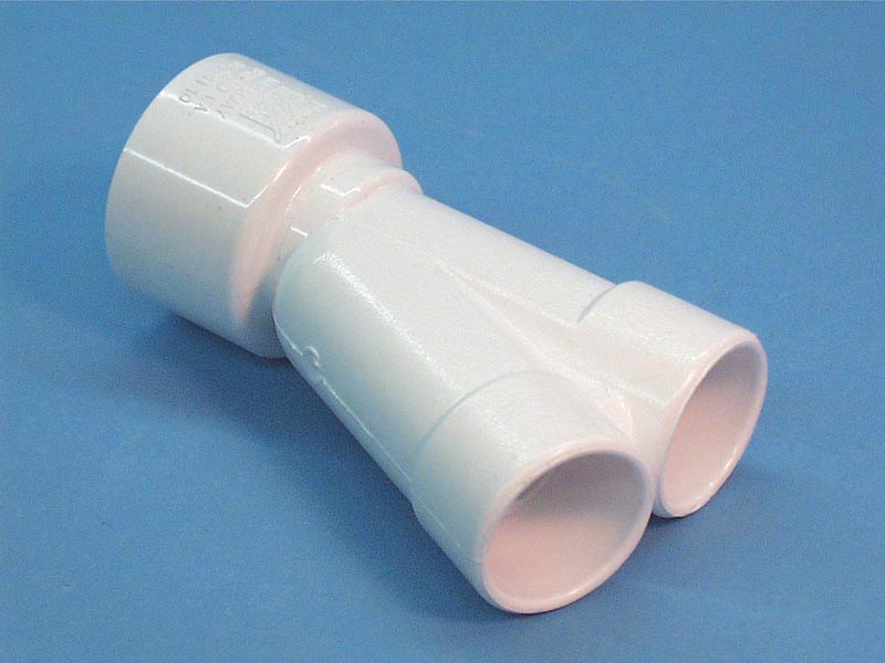 413-4140 - Fittings PVC,22.5 Degree Wye,WATERW,1-1/2 Inch S x 1 Inch S x 1 Inch S - 413-4140
