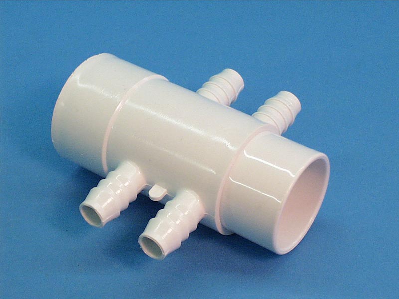 425-5040 - Manifold PVC,Water,WATERW,2 Inch S x 2 Inch Spg x (4) 3/4 Inch RB Ports - 425-5040