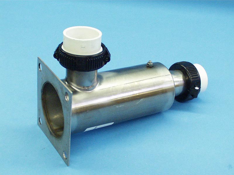 45-2000 - Heater Manifold,90 Deg,SS,Deluxe,10 Inch Long,5 Inch x 5 Inch Sq Flange - 45-2000