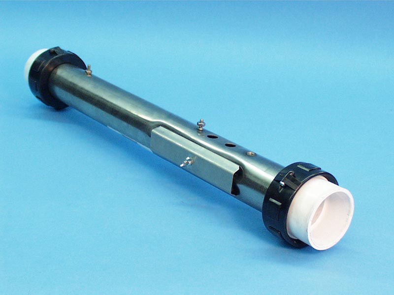 48-2000NW - Heater Manifold,Flo-Thru(Nu Wave)SS,2 Inch x 19 Inch L,w/2 Inch Tail Pcs - 48-2000NW