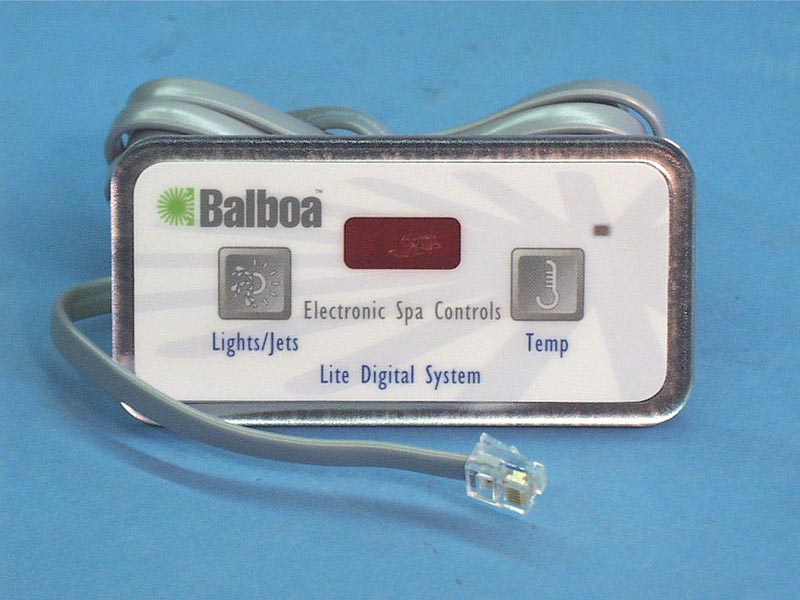 51705 - Spa Side Cntrl,Electr,BALBOA,Lite Dig(Generic)2BTN,LED,7'Cbl - 51705