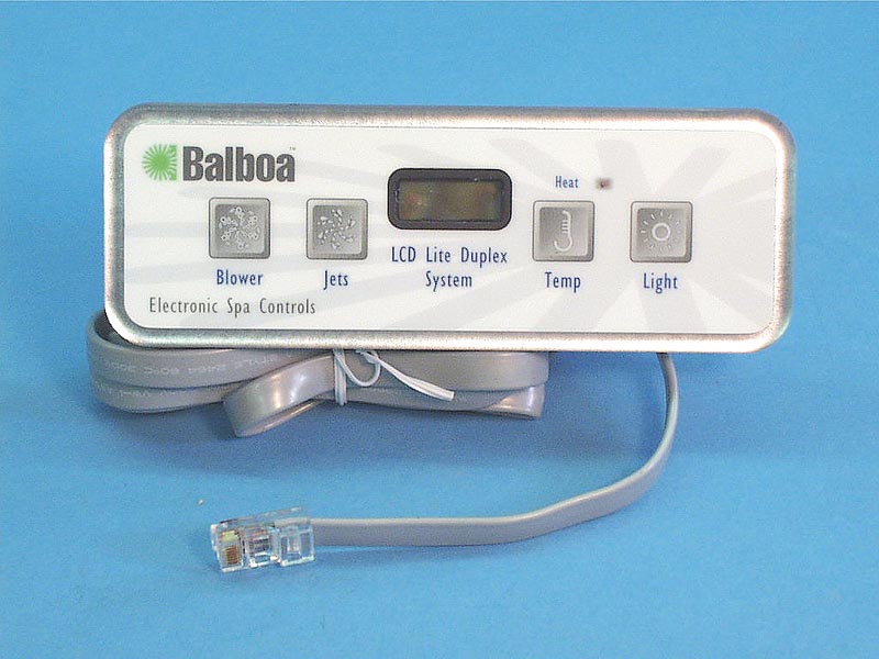 54094 - Spa Side Cntrl,Electr,BALBOA,VL401,Lt Duplex,4BTN,LCD,7'Cbl - 54094