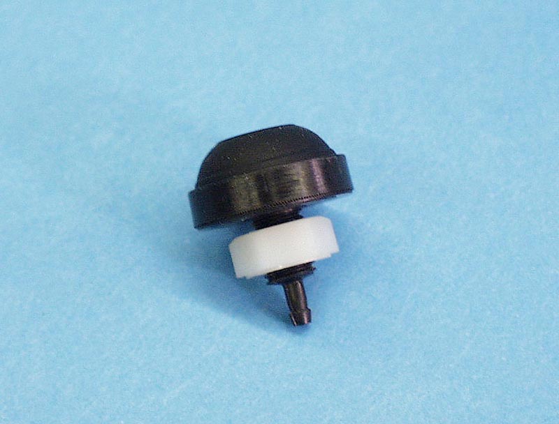 6435 - Air Button,HERGA,Intrnl Micro,1/4 Inch H,3/4 Inch F,1/4 Inch L,Black - 6435