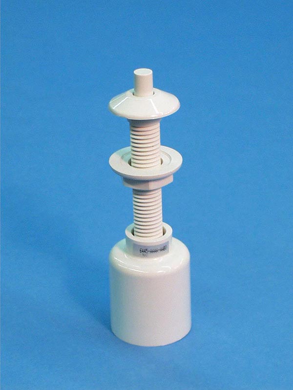 6445-OW - Air Button,HERGA,Raised,5/8 Inch H,1-1/4 Inch F,4-1/2 Inch L,White - 6445-OW