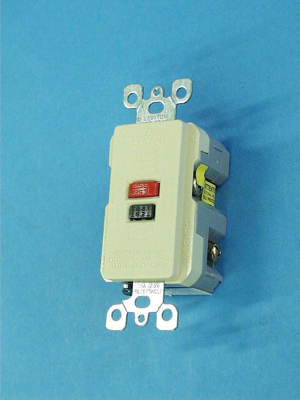 6590-I - GFCI, Dead Front, Ivory, 20A LEV - 6590-I