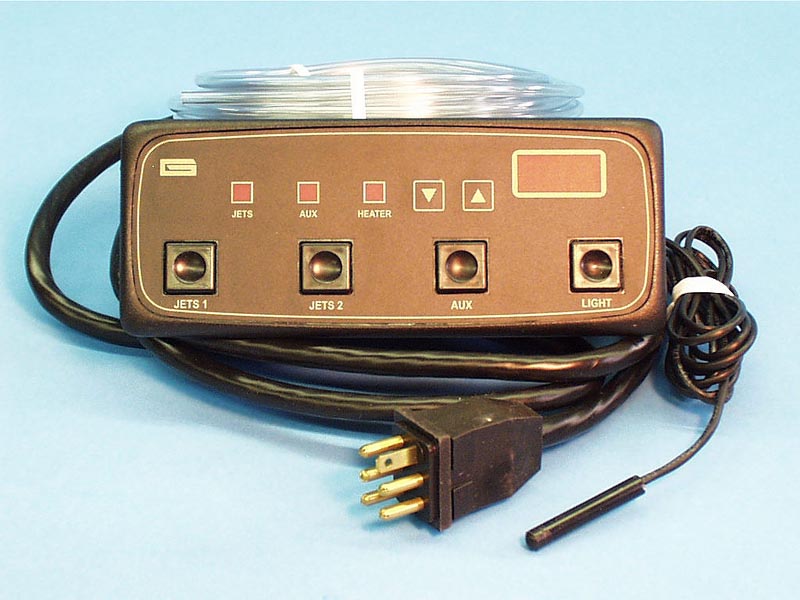 932446-240 - Spa Side Cntrl,Air,LEN_GO,Aquaset,240V,4BTN,w/Temp Display - 932446-240