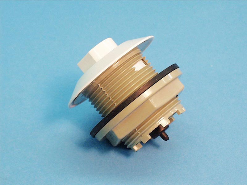 B225A - Air Button,PRESAIR,Contemp,1-3/4 Inch H,2-1/2 Inch F,1-3/4 Inch L,Wht - B225A