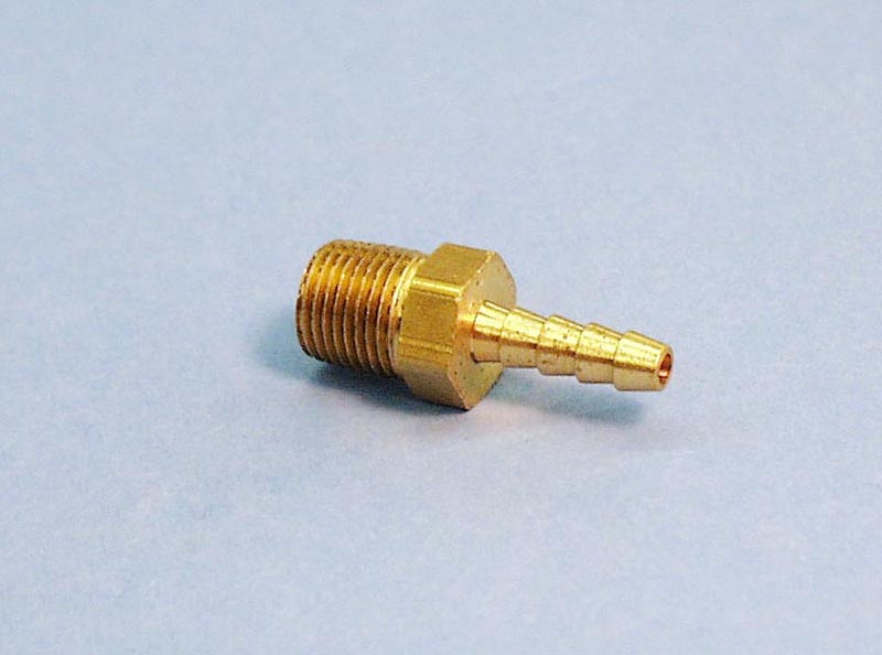 H48-2-2 - Fittings Brass,Barbed Adapter,BARNET,1/8 Inch Barb x 1/8 Inch MPT - H48-2-2