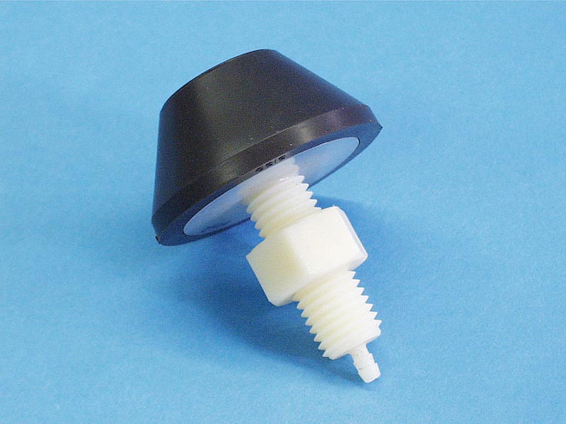 MPT-3190 - Air Button,TECMAR,7/8 Inch H,2-1/2 Inch F,2 Inch L,Brown,1/8 Inch Tubing - MPT-3190