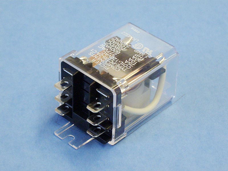 PC-25-3 - Relay,Ice Cube,120Vac Coil,25Amp,DPST,.250 conn,6 Term - PC-25-3