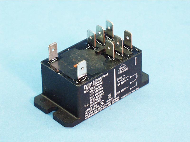 T92S11A22-240 - Relay,T92 Style,P&B,240Vac Coil,30Amp,DPDT - T92S11A22-240