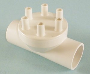 0341-10 - Manifold PVC,Air,MAGIC,1 Inch S x 1 Inch S x (6) 3/8 Inch SB Ports - 0341-10
